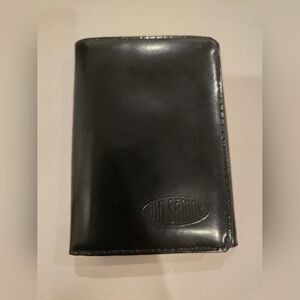 Black Leather Wallet by Big Skinny Trifold